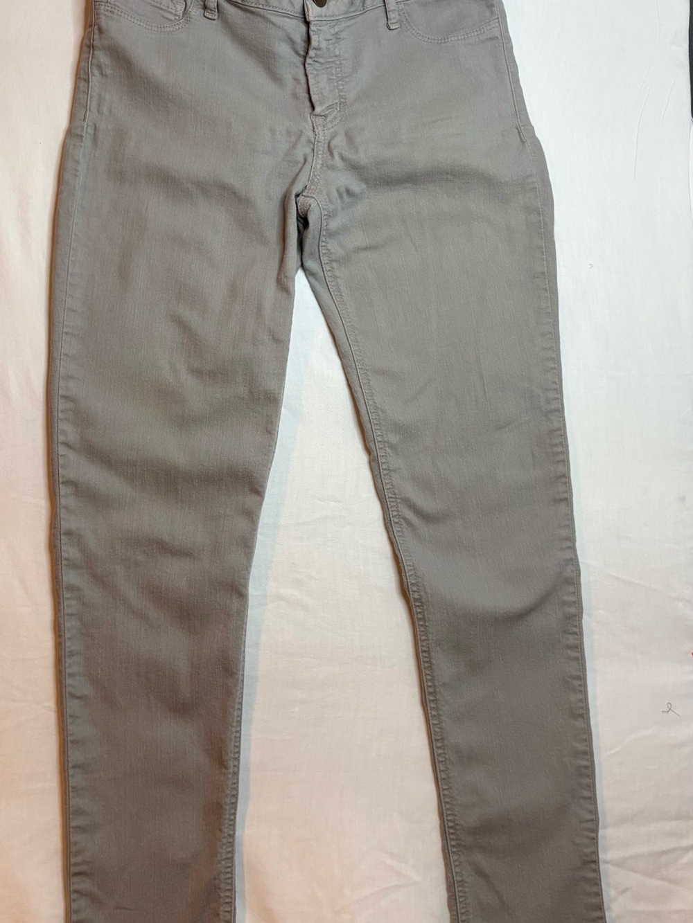 Slim-Fit Skinny Light Gray Y2K Indie Sleaze 10 Stretch Jeans